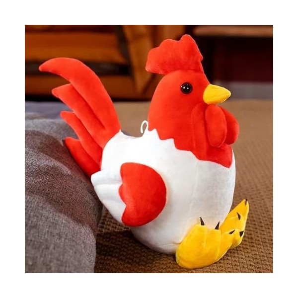 LfrAnk Coq Jouets en Peluche Poule poupées Animaux oreillers Maison Coussins décoration Cadeaux d’Anniversaire Cadeaux de Noë