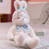 EacTEL Poupée Lapin en Peluche Animal Kawaii Lapin Peluche Jouet Câlin Cadeau De Haute Qualité pour Fille Anniversaire Cadeau