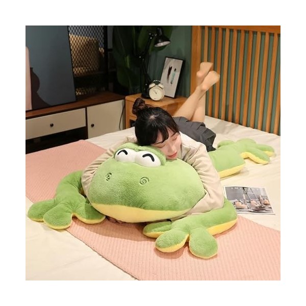 NOpinz Énorme Oreiller Grenouille en Peluche Poupée Maison Canapé Matelas Peluche Animal Peluche Jouets Enfants Garçon Cadeau