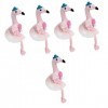 Toyvian 5 Pièces Poupée Flamant Rose Ornements De Poupée en Peluche Oreiller De Poupée Oreiller Câlin Flamant Rose en Peluche