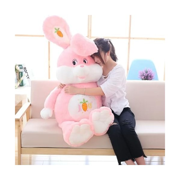 Poupée Lapin Jouet en Peluche Lapin Oreiller Cadeau de Noël pour Les Enfants, Tissu en Peluche de Haute qualité se Sent à l’a