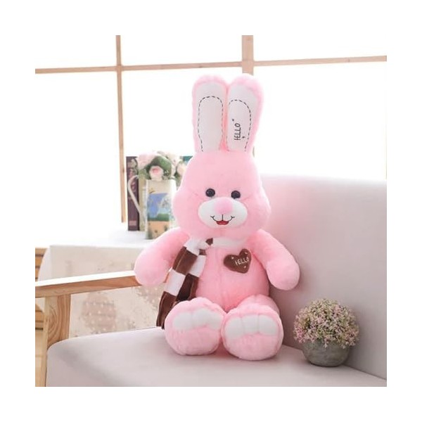 Mignon Lapin en Peluche Jouet Oreiller poupée Amant Cadeau géant Lapin de Pâques Peluche poupée Lapin Cadeau de Noël 90cm 1