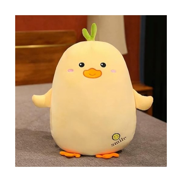 LfrAnk Coussin de Canard en Peluche avec Couverture Peluche Animal Canard Jouet lit Oreiller Dessin animé Mignon Fille Cadeau