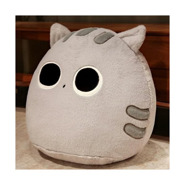 LfrAnk Kawaii Chat Peluche Jouet en Peluche Rond Animal Chat Oreiller Tapis de Sieste créatif Cadeau d’Anniversaire Enfants C