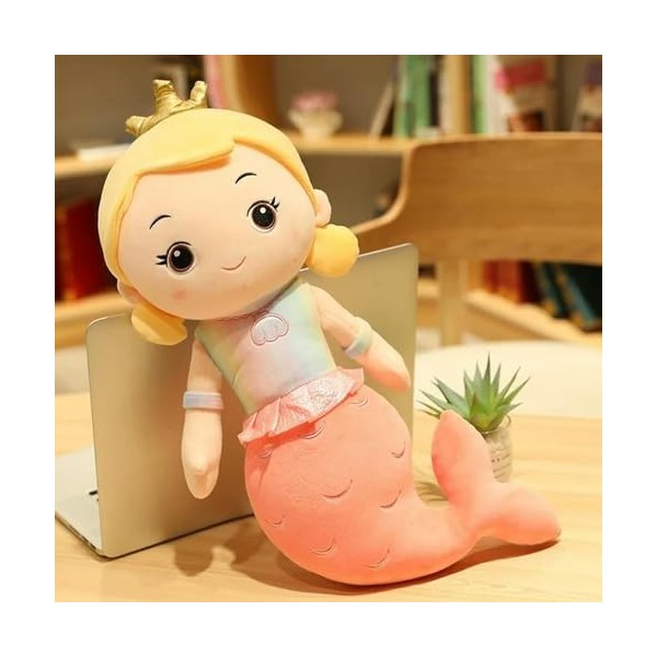 NOpinz Couronné Sirène Peluche Jouets Enfants Filles Dessin Animé Peluche Petite Sirène Poupée Canapé Oreiller Petite Amie Ca