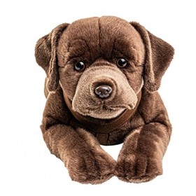Uni-Toys - Labrador Marron, couché - 60 cm Longueur - Chien - Peluche, Doudou