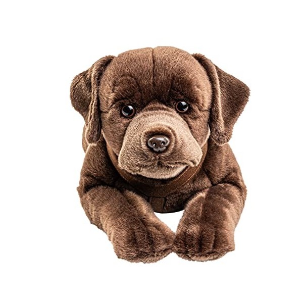 Uni-Toys - Labrador Marron, couché - 60 cm Longueur - Chien - Peluche, Doudou