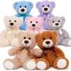 MorisMos 7 Petits Ours en Peluche, 35cm Multicolore Nounours en Peluche Kawaii Douce Teddy Bear Jouets Cadeau pour Enfant Pet