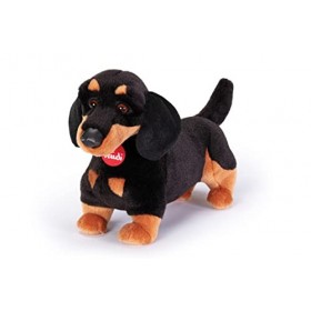 Trudi Teckel Leo Chien en Peluche Jeu, Cadeau Noël et Anniversaire | 13 x 24 x 34 cm Taille M | Chien en Peluche Classique | 