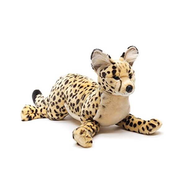 Uni-Toys - Chat Savannah, couché - 60 cm Longueur - Animal Domestique, Serval - Peluche, Doudou, Large