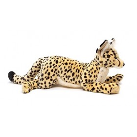 Uni-Toys - Chat Savannah, couché - 60 cm Longueur - Animal Domestique, Serval - Peluche, Doudou, Large