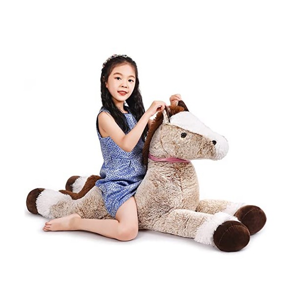 SNOWOLF Jouet en Peluche Géant Cheval Grand Animal en Peluche Jouet Poney Licorne Poupée en Peluche Cadeaux pour Enfants, Sai