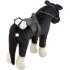 Götz 3402783 Cheval de poupée Noir coiffable - Grand Cheval en Peluche pour poupées - Hauteur au Garrot 37 cm - Cheval Noir e