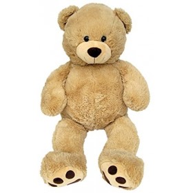 Wagner 9055&nbsp;–&nbsp;Ours en peluche géant XXL beige de 100&nbsp;cm de hauteur