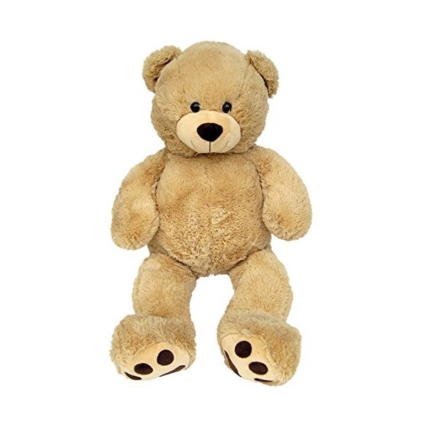 Wagner 9055 – Ours en peluche géant XXL beige de 100 cm de hauteur