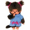 Bandai - Monchhichi - peluche - Fille combinaison Jeans 20 cm