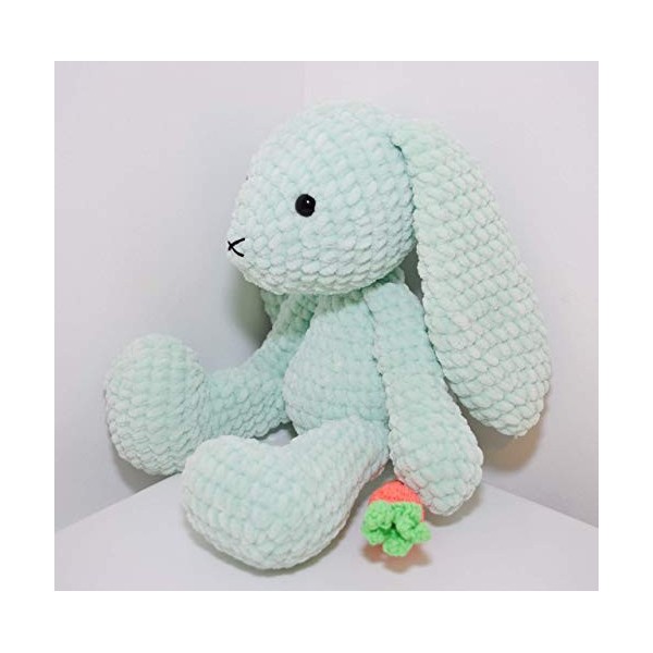 Lapin peluche 40cm crocheté main Amigurumi Marshmallow Toys