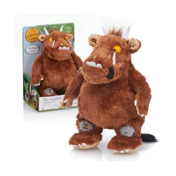 WOW! STUFF Interactive Gruffalo Soft Toy, Official Talking 12 inch Plush Teddy from The Julia Donaldson and Axel Scheffler Ch
