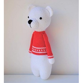 Ours polaire peluche 30cm crocheté main Amigurumi Marshmallow Toys