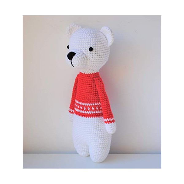 Ours polaire peluche 30cm crocheté main Amigurumi Marshmallow Toys