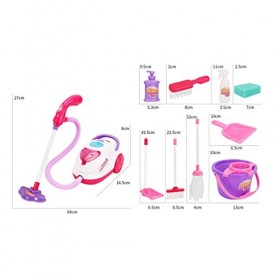 TOYANDONA 11Pcs Enfants Set De Nettoyage Aspirateur Jouet Brosse Pelle Duster à Faire Semblant De Nettoyage Jouet Nettoyage D