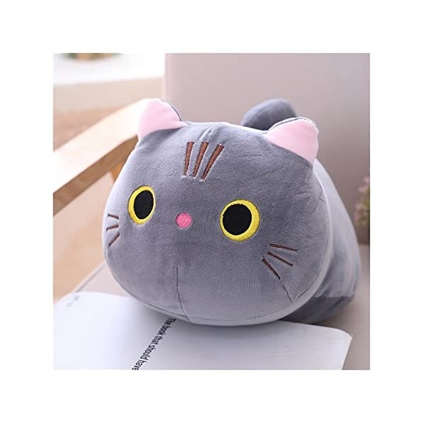 SKUZA Peluches, 25cm 35cm 50cm Jouet for Chat en Peluche Blanc Noir Marron Animal en Peluche Chat Coussin en Peluche Jouets f