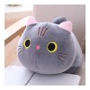 SKUZA Peluches, 25cm 35cm 50cm Jouet for Chat en Peluche Blanc Noir Marron Animal en Peluche Chat Coussin en Peluche Jouets f