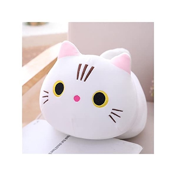 SKUZA Peluches, 25cm 35cm 50cm Jouet for Chat en Peluche Blanc Noir Marron Animal en Peluche Chat Coussin en Peluche Jouets f