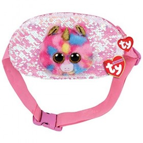 Ty - Pochette Banane Peluche à Sequins - Fantasia la Licorne, TY95801, Multicolore