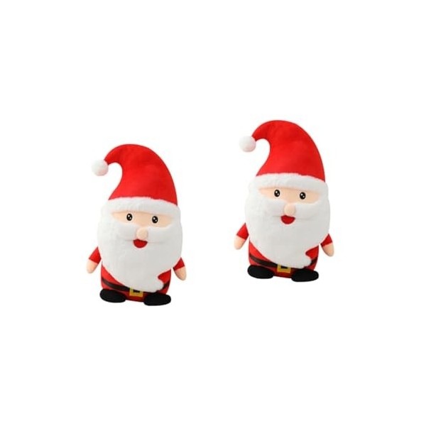 Toyvian 2 Pièces Poupée Père Noël Jouet pour Animaux Jouets Animaux Jouets danimaux Décoration De Noël Jouets De Noël Peluch