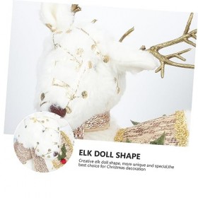 ibasenice 2 Pièces Lumières Décoratives Animal en Peluche Cerf en Peluche Figure De Renne Debout Sculpture De Renne Statues D