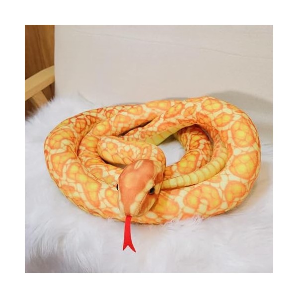 LfrAnk Serpent Peluche Jouet Géant Python Cobra Peluche Serpent Amis Cadeau D’Anniversaire Cadeau De Noël 300CM 3