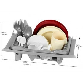 Theo Klein 9008 Pier Couverts - Egouttoir I Complément Cuisines-Jouets Avec Couverts Dînette Et Set Café I Compatible Avec Be