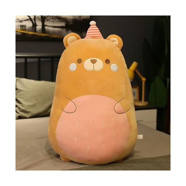 LfrAnk Mignon Duvet Doux Coton Animaux Jouets Ours en Peluche, Pingouins, Dinosaures, cochons, câlins Moelleux, Amis, Anniver