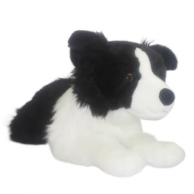Jouet en Peluche de Simulation de Chiot, Animal Border Collie, poupée en Peluche Douce et Mignonne, Cadeau de Compagnon, déco