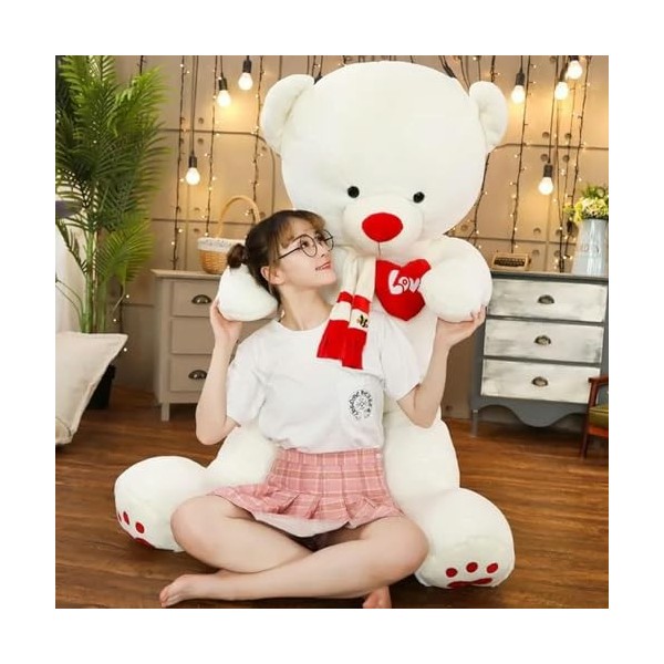 NOpinz Nouveau Ours en Peluche de Haute qualité avec écharpe en Peluche Ours en Peluche poupée Oreiller Enfants Anniversaire 