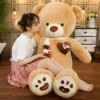 NOpinz Nouveau Ours en Peluche de Haute qualité avec écharpe en Peluche Ours en Peluche poupée Oreiller Enfants Anniversaire 