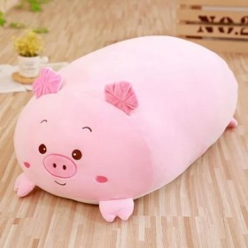 KiLoom Peluche Dessin Animé Animal Poupée Doux Gras Chat Cochon Grenouille Pingouin Peluche Jouet Squishy Compagnon Dormant P