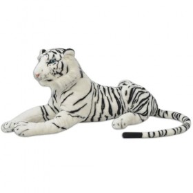 Toshilian Peluche Géante, Jouet danimaux en Peluche Jouet Enfant Tigre en Peluche Blanc XXL