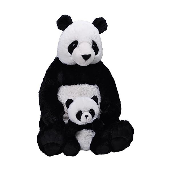 Wild Republic Mom and Baby Jumbo Panda, Animal en Peluche, 76 cm, Idée Cadeau pour Enfants, Animal en Peluche, Jouet Écologiq
