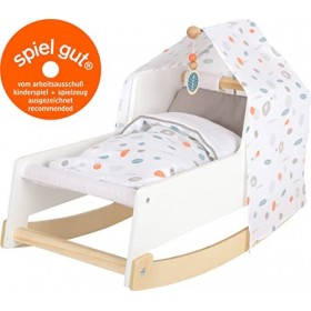Small Foot 11813 poupées Little Button, Peut être utilisé comme Berceau et Chaise Longue, à partir de tro Toys, Blanc