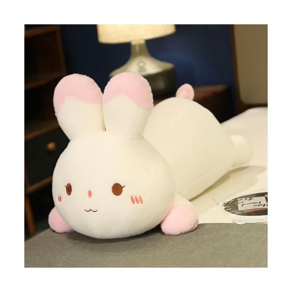 Géant Mignon Lapin en Peluche Jouet en Peluche Animal Lapin Oreiller Doux Mignon Poupée Kawaii Enfants Cadeaux De Noël 90cm 3