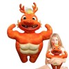 hanwen Jouet Dragon Chinois en Peluche - 25 Pouces Année de la Mascotte du Dragon Musculaire - Peluches de Mascotte de Dragon