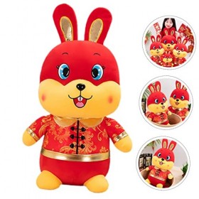 ibasenice 3 Pièces Jouet De Mascotte De Lapin Marionnette Lapin 2023 Année De Décoration De Lapin Jouets De Mascotte Chinoise