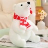 Mignon Géant Ours Polaire en Peluche Jouet Kawaii Noël Style Ours Coussin en Peluche Animal Enfants Cadeaux 60cm 2
