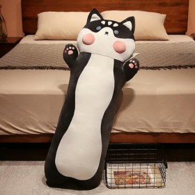 GagaLu Animal Peluche Long Oreiller Dessin animé Peluche câlin poupée Lapin Dinosaure Cochon Husky Ours Enfants Anniversaire 