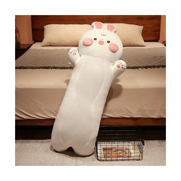 GagaLu Animal Peluche Long Oreiller Dessin animé Peluche câlin poupée Lapin Dinosaure Cochon Husky Ours Enfants Anniversaire 