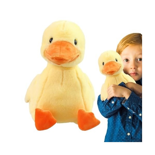 Peluche d’animal en peluche de canard jaune - Peluches danimaux mignons pour - Cadeau de compagnons de jeu doux et douillet,