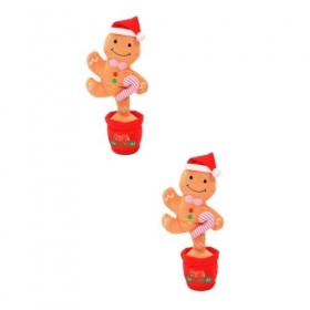 ibasenice 2 Pièces Jouet Chantant De Noël Danser Et Jouer Jouets Menés Jouet Électrique De Noël Arbre De Noël Dansant Imitant
