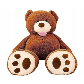 Lifestyle & More Ours en Peluche géant Brun foncé 160 cm XXL Doudou velouté